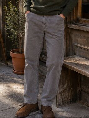 Stio Men's Corduroy Pants in Light Gray